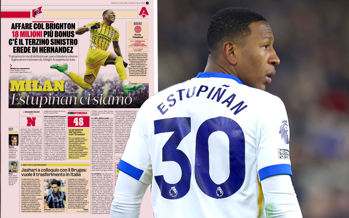 GDS: Allegri 'senang' karena Milan menyetujui kesepakatan € 18 juta untuk Estupinan – detailnya