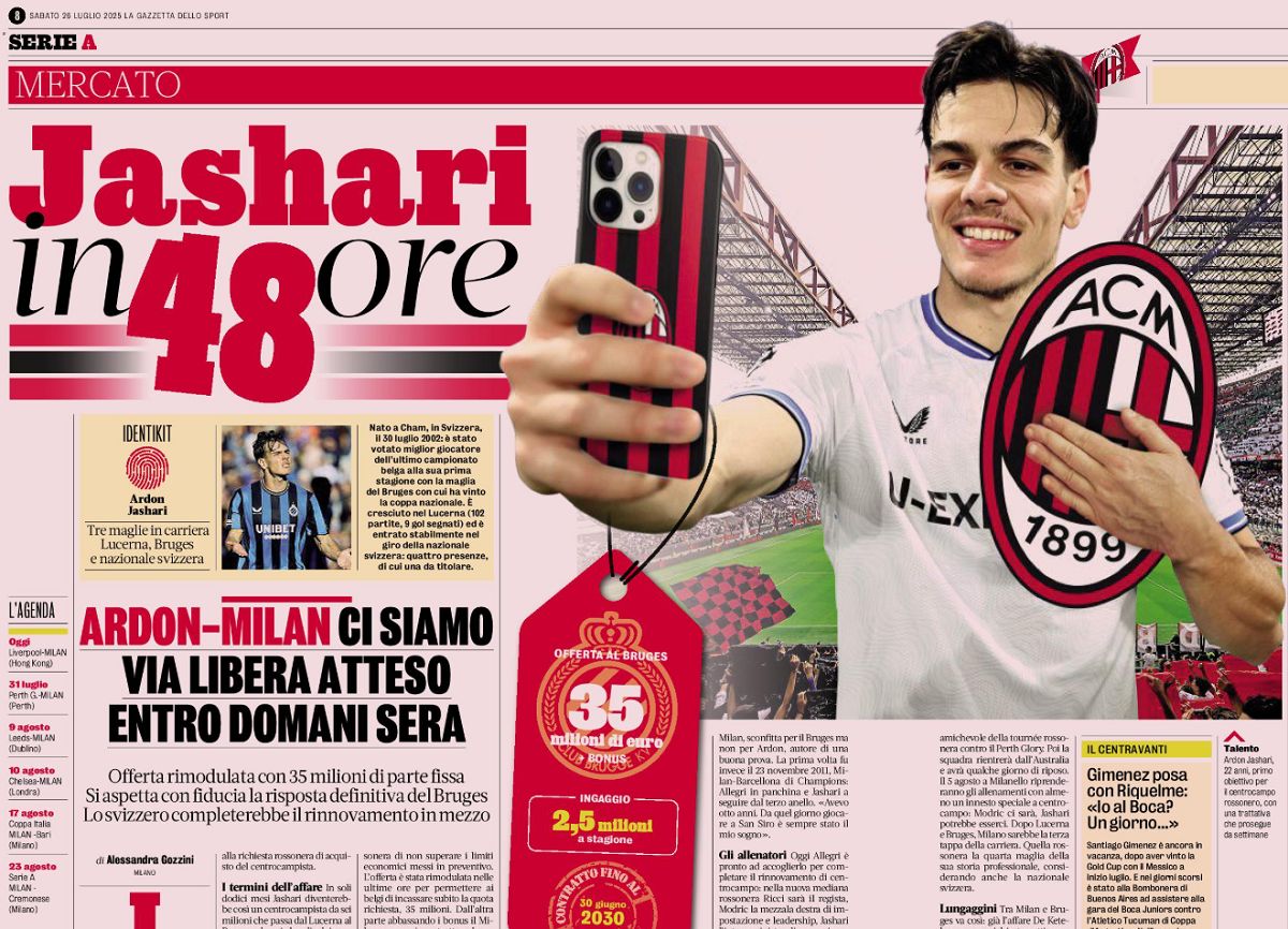 GDS: Hadiah Ulang Tahun Siap karena Jashari-Milan harus terwujud dalam 48 jam ke depan