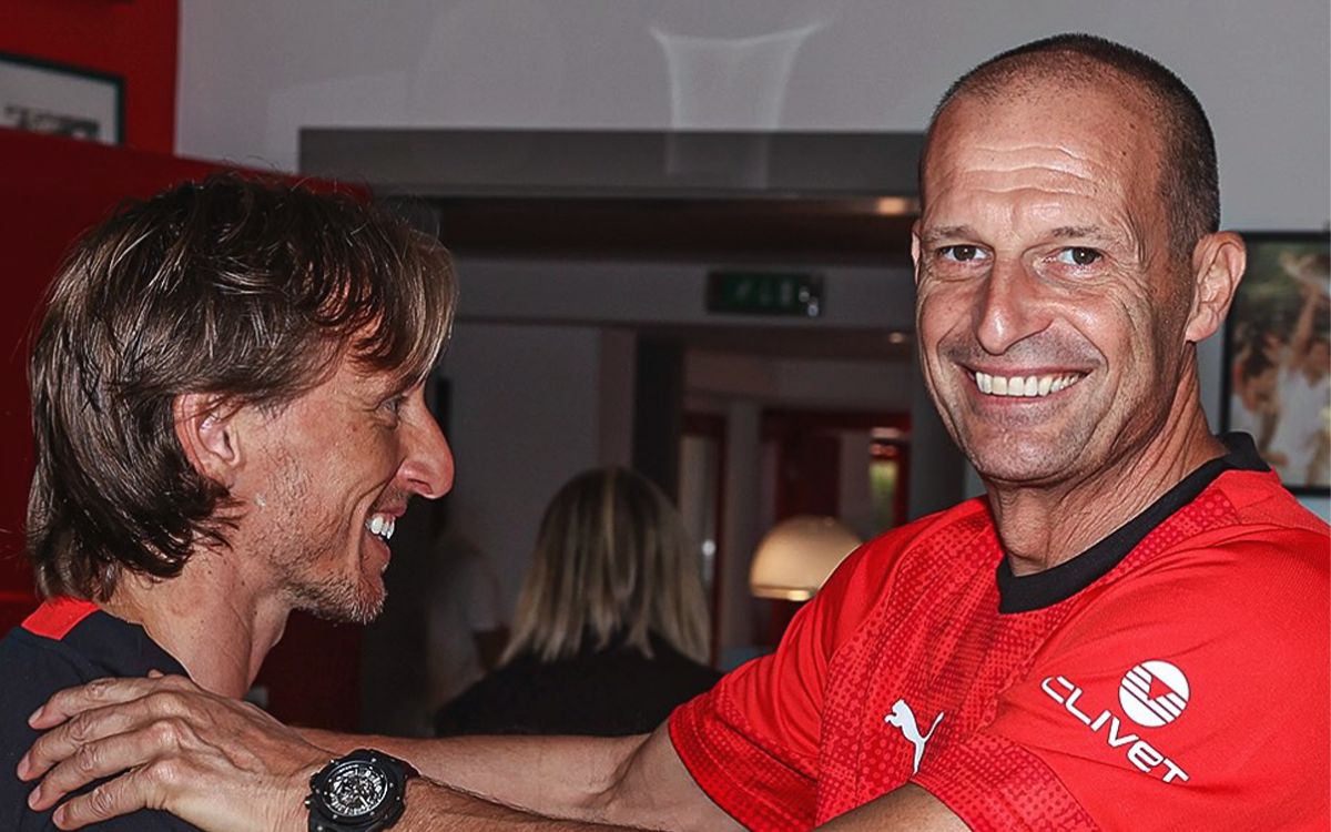 ‘Maestro Meets Mister’ – Allegri dan Modric Hasp di Milanello pada hari pertama: Foto