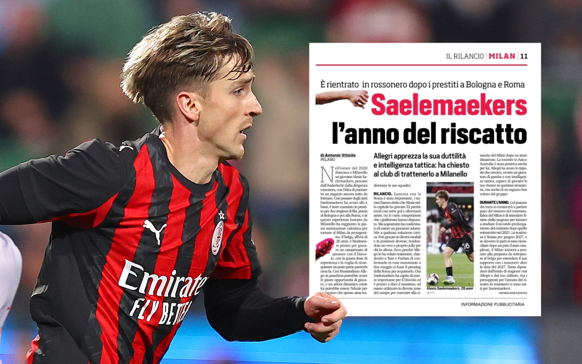 Corsport: Saelemaekers menikmati kebangkitan Milan dengan pembaruan sekarang